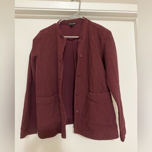 Maroon Eileen Fisher Jacket